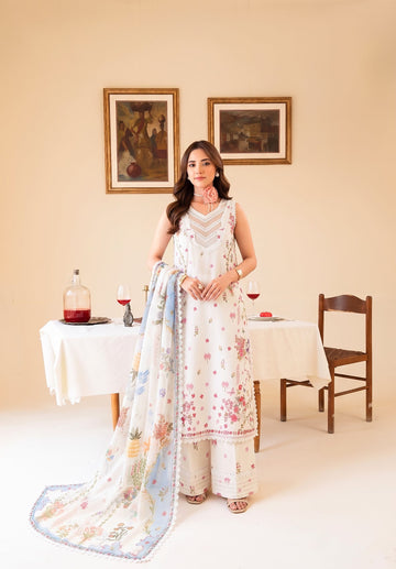Faiza Faisal FNF Prints 3Pcs Printed Lawn-IVORY GRACE