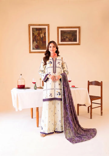 Faiza Faisal FNF Prints 3Pcs Printed Lawn-WHITY PLUM